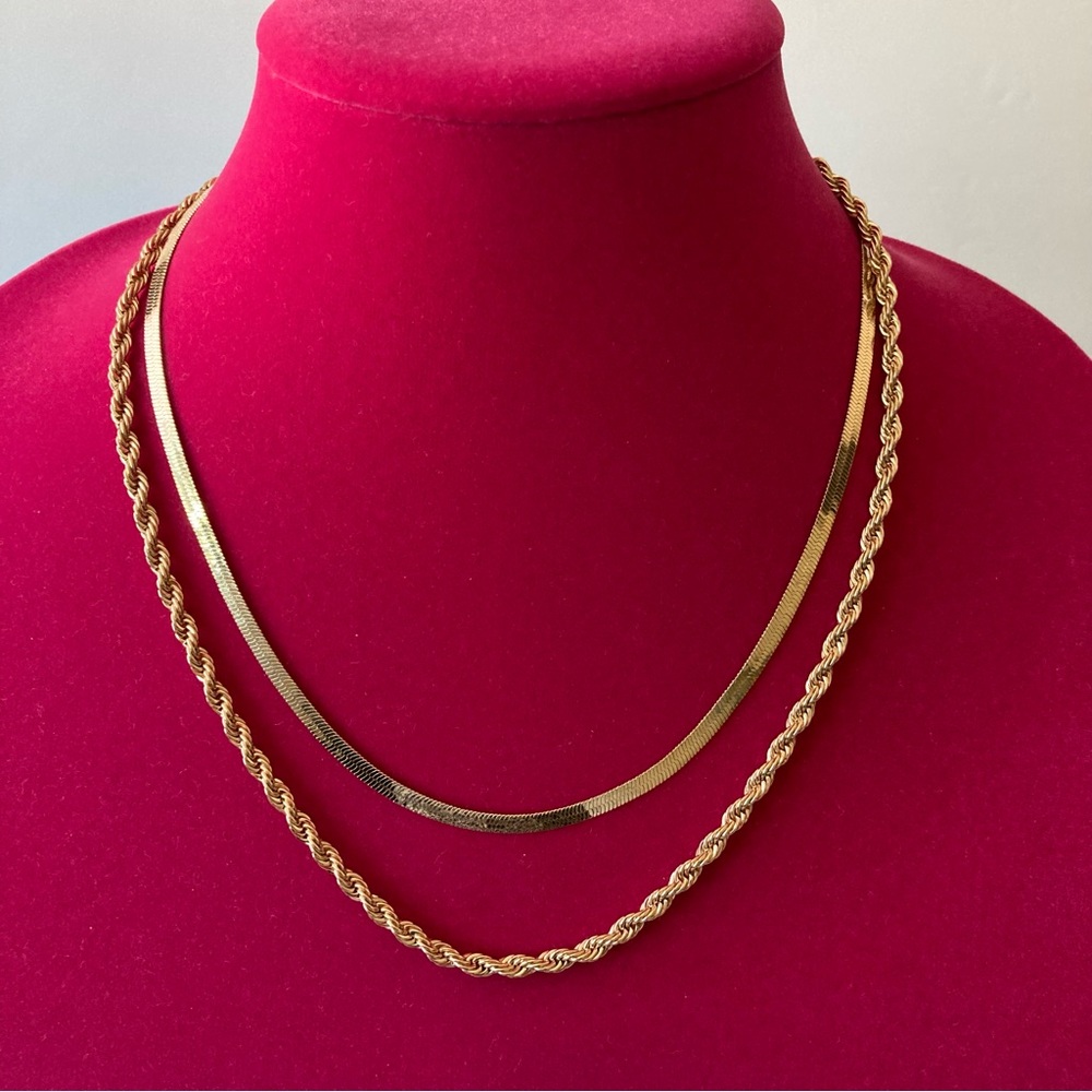 Double Layered Necklace Adjustable | New Without Tags